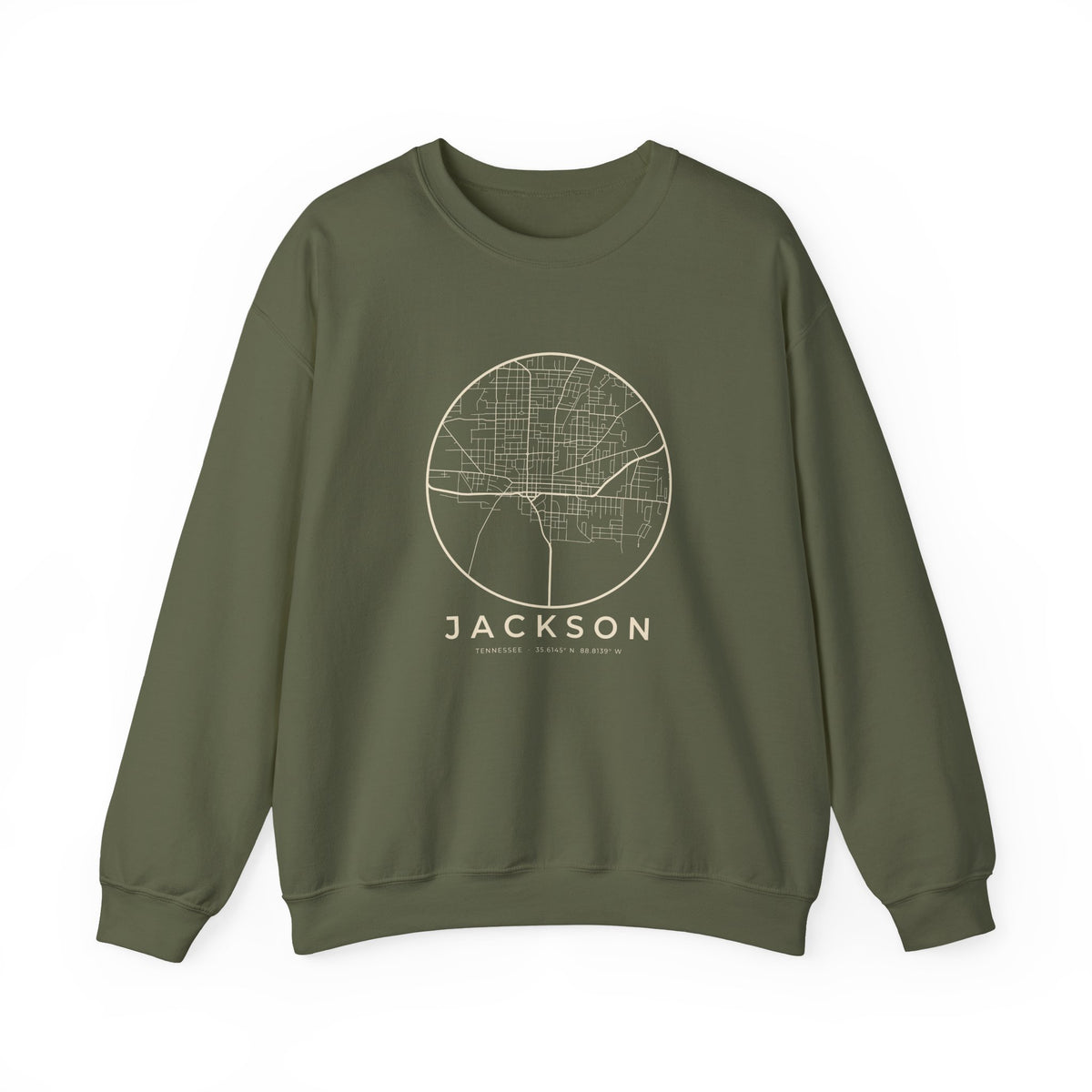 Jackson Street Map Crewneck Sweatshirt