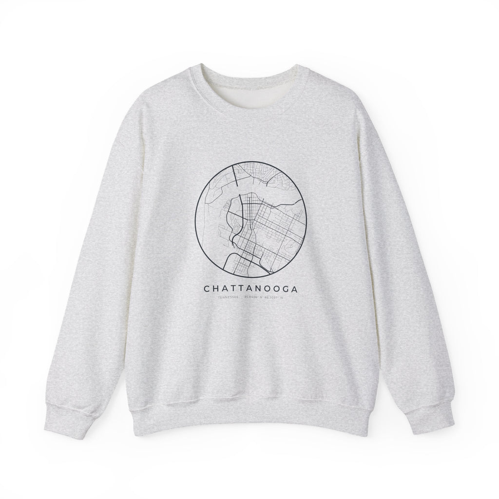 Chattanooga Street Map Crewneck Sweatshirt