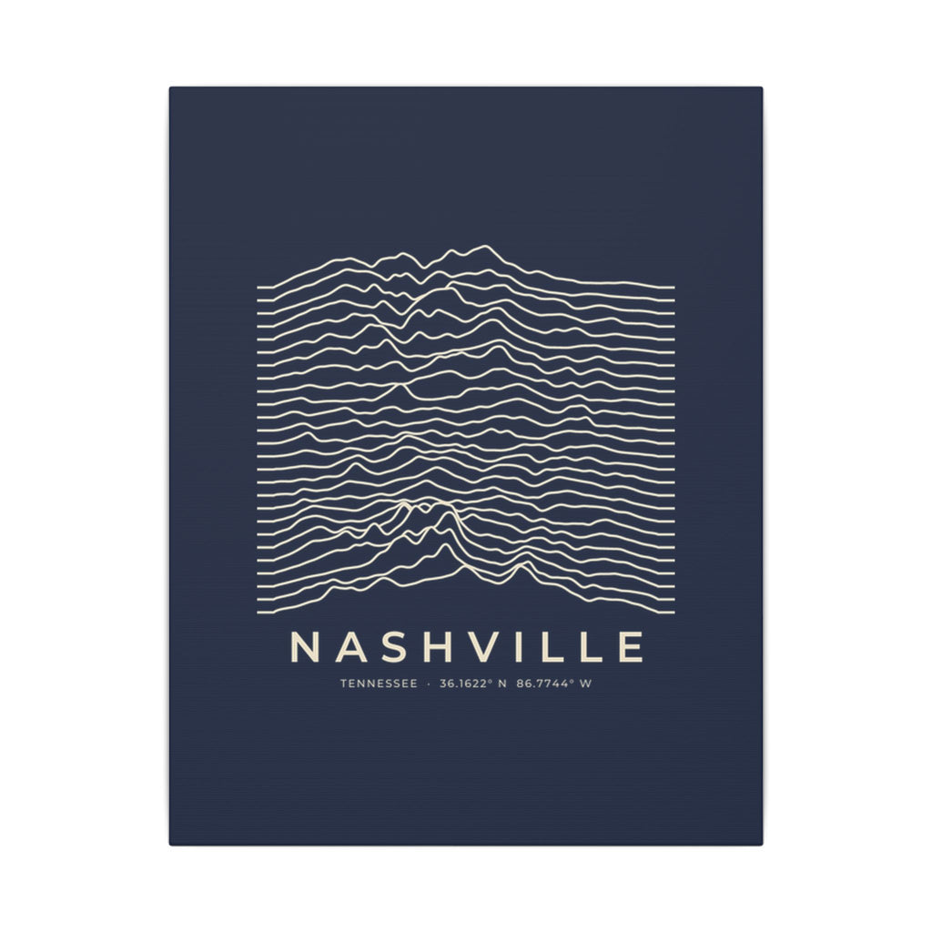 Nashville Ridgeline Canvas Print (Navy)