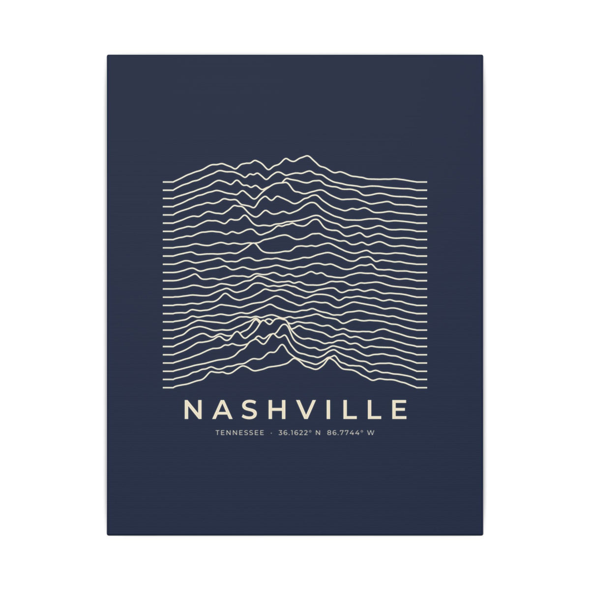 Nashville Ridgeline Canvas Print (Navy)