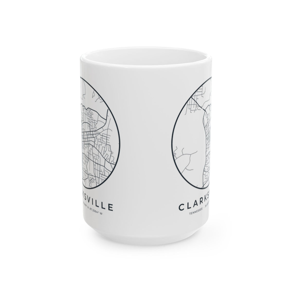 Clarksville Street Map Mug