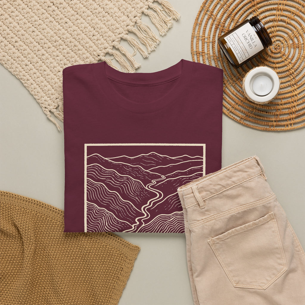 Johnson City Topo Map T-Shirt