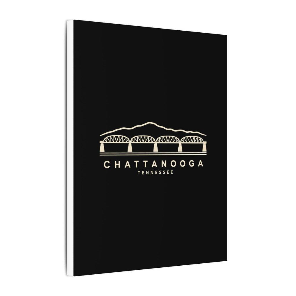 Chattanooga Walnut Street Bridge Canvas Print (Black)
