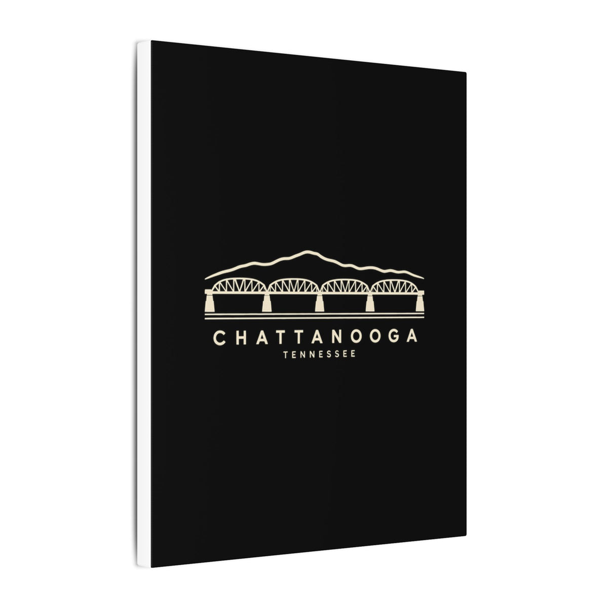 Chattanooga Walnut Street Bridge Canvas Print (Black)