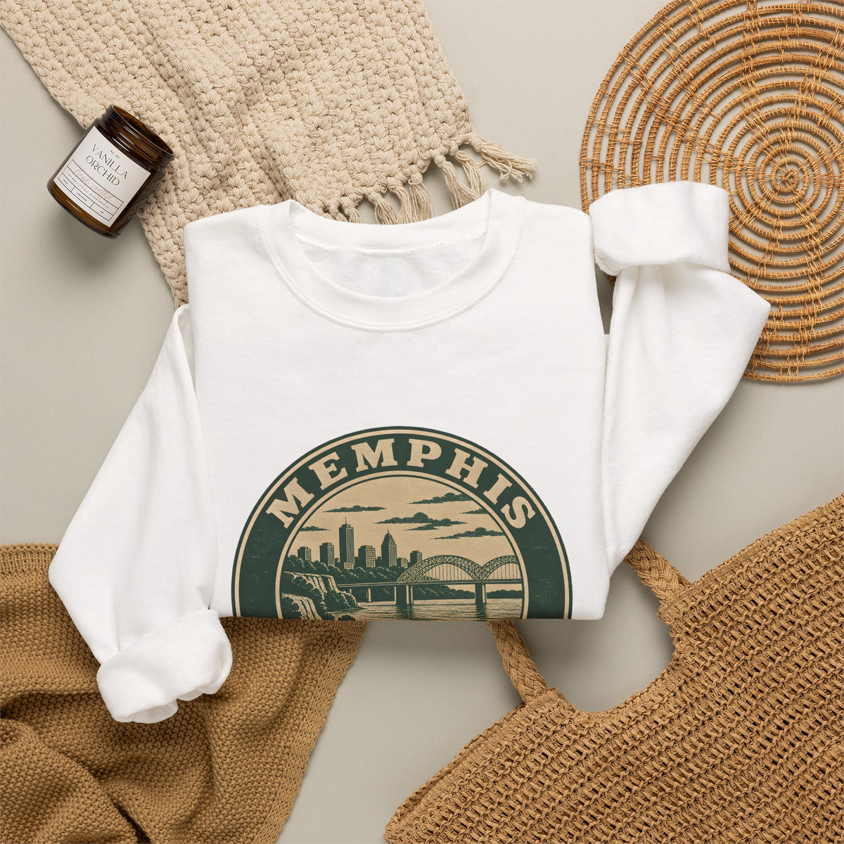 Memphis Park Badge Crewneck Sweatshirt