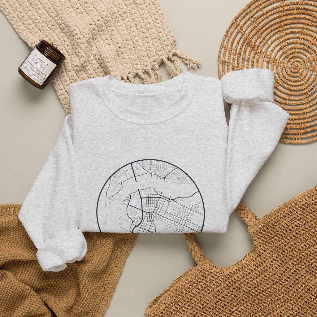 Chattanooga Street Map Crewneck Sweatshirt