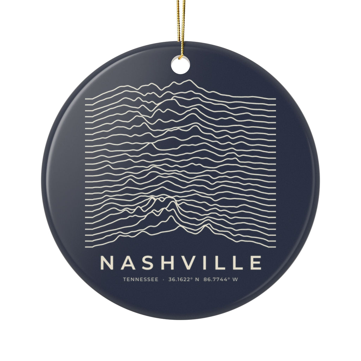 Nashville Ridgeline Ornament (Navy)