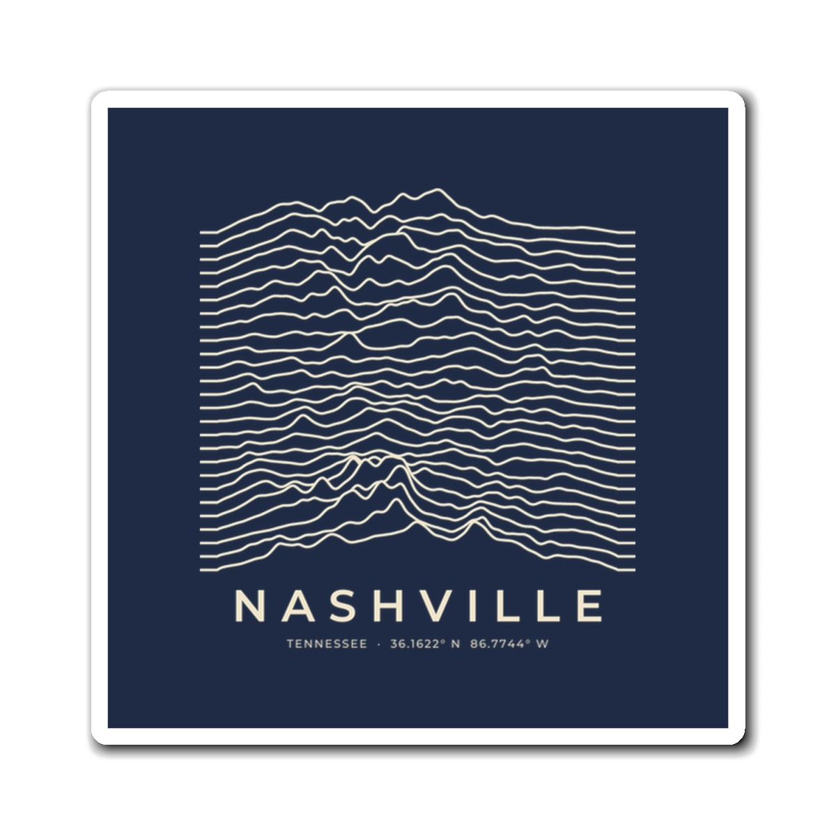 Nashville Ridgeline Magnet (Navy)
