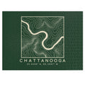 Chattanooga Topo Map Puzzle (Forest Green)