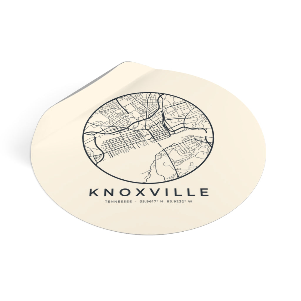 Knoxville Street Map Sticker