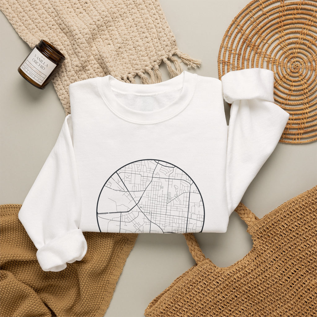 Murfreesboro Street Map Crewneck Sweatshirt