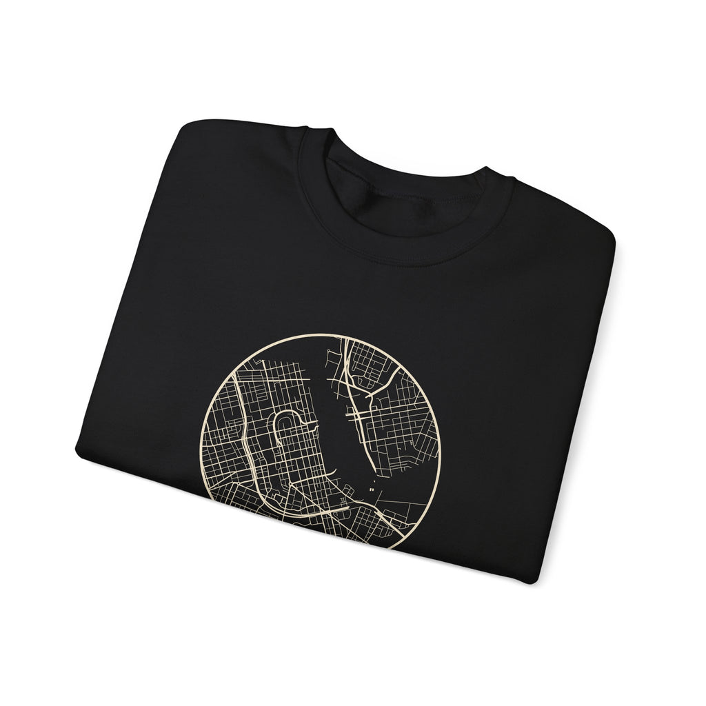 Nashville Street Map Crewneck Sweatshirt