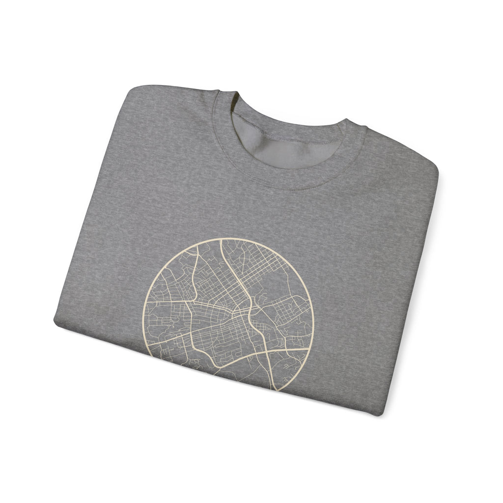 Johnson City Street Map Crewneck Sweatshirt