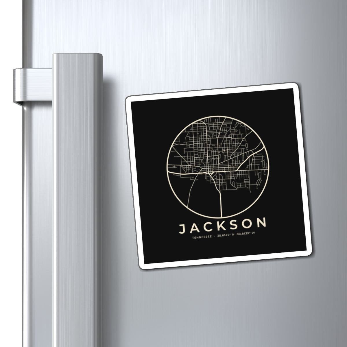 Jackson Street Map Magnet (Black)