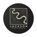 Jackson Topo Map Sticker (Black)