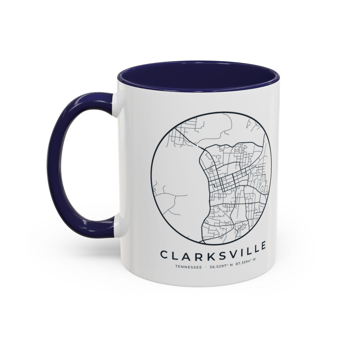 Clarksville Street Map Accent Mug