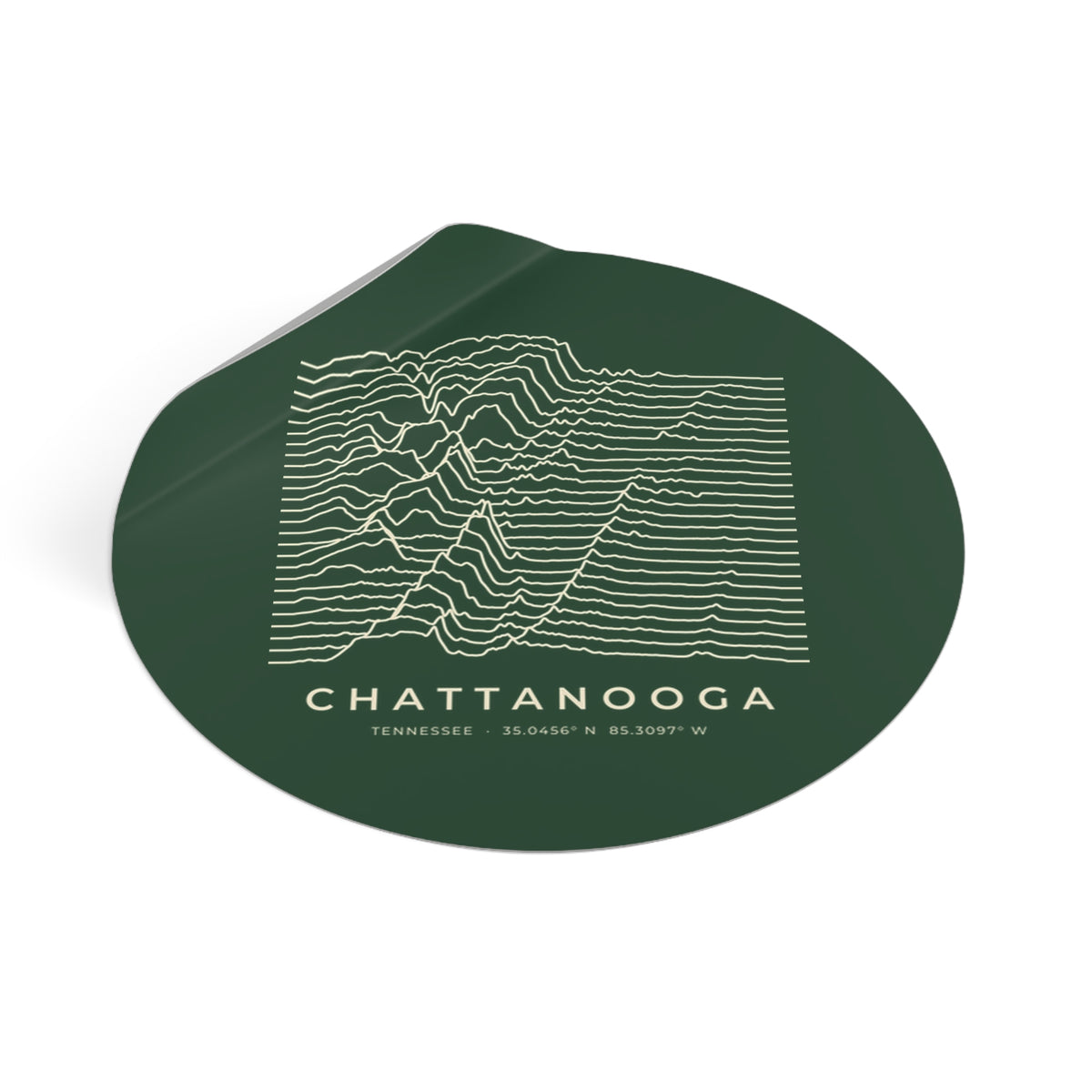 Chattanooga Ridgeline Sticker (Forest Green)