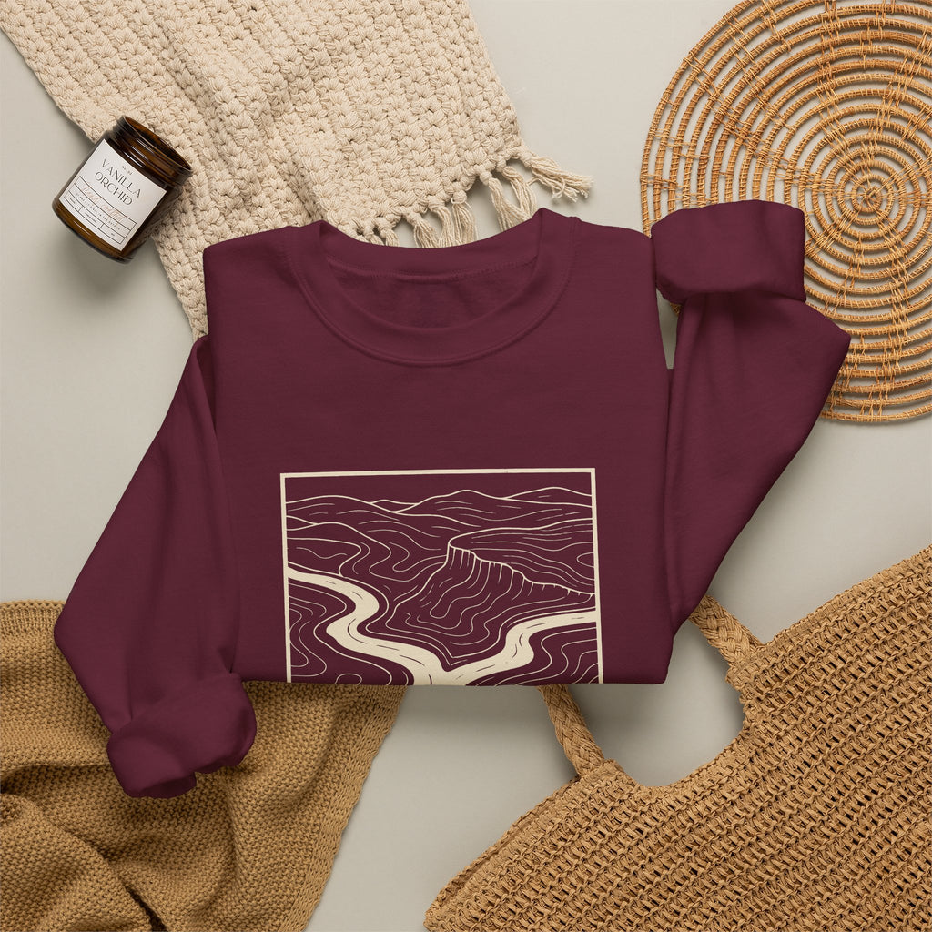 Clarksville Topo Map Crewneck Sweatshirt