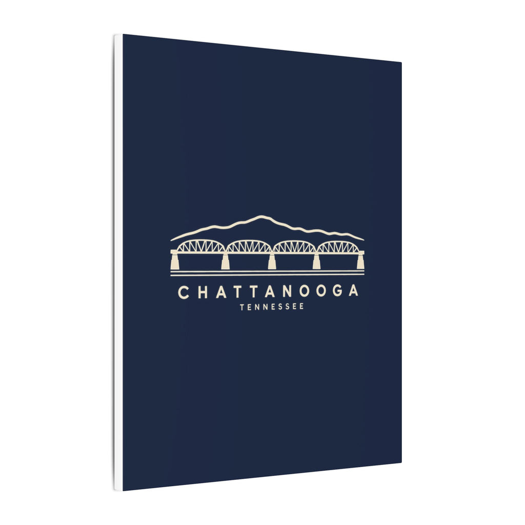 Chattanooga Walnut Street Bridge Canvas Print (Navy)