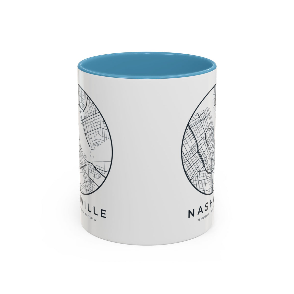 Nashville Street Map Accent Mug