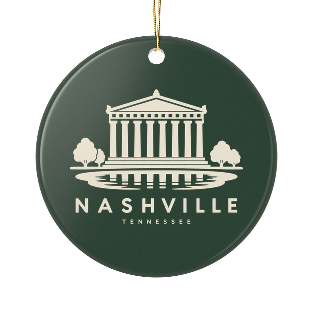 Nashville Parthenon Ornament (Forest Green)