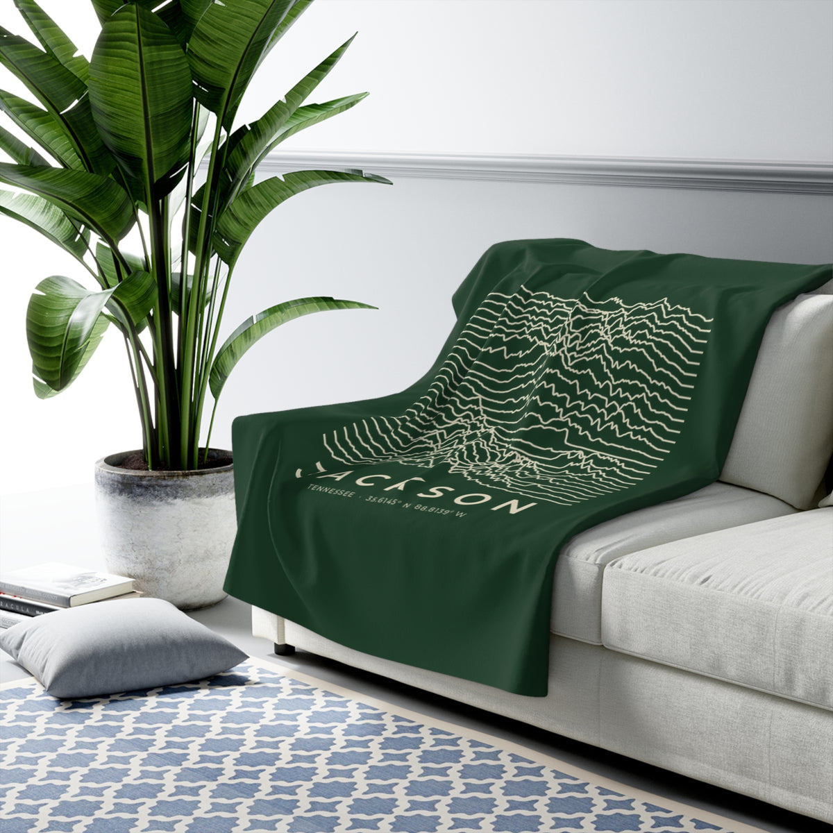 Jackson Ridgeline Sherpa Blanket (Forest Green)