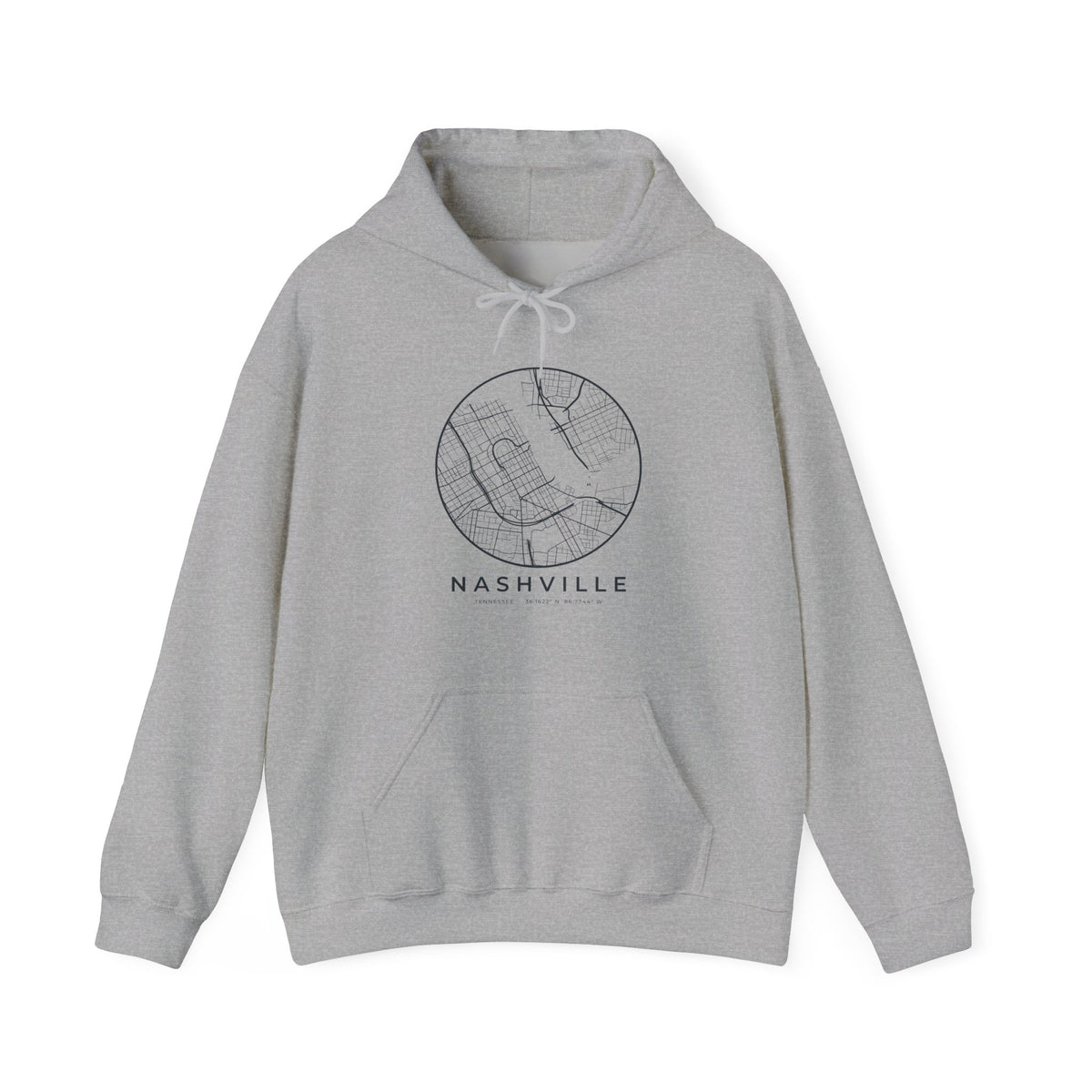 Nashville Street Map Hoodie