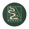 Memphis Topo Map Sticker (Forest Green)