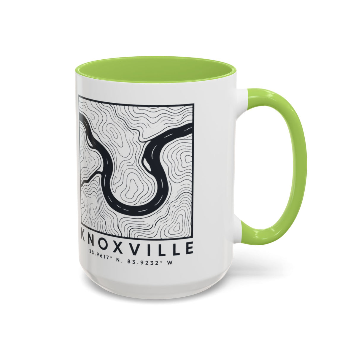 Knoxville Topo Map Accent Mug