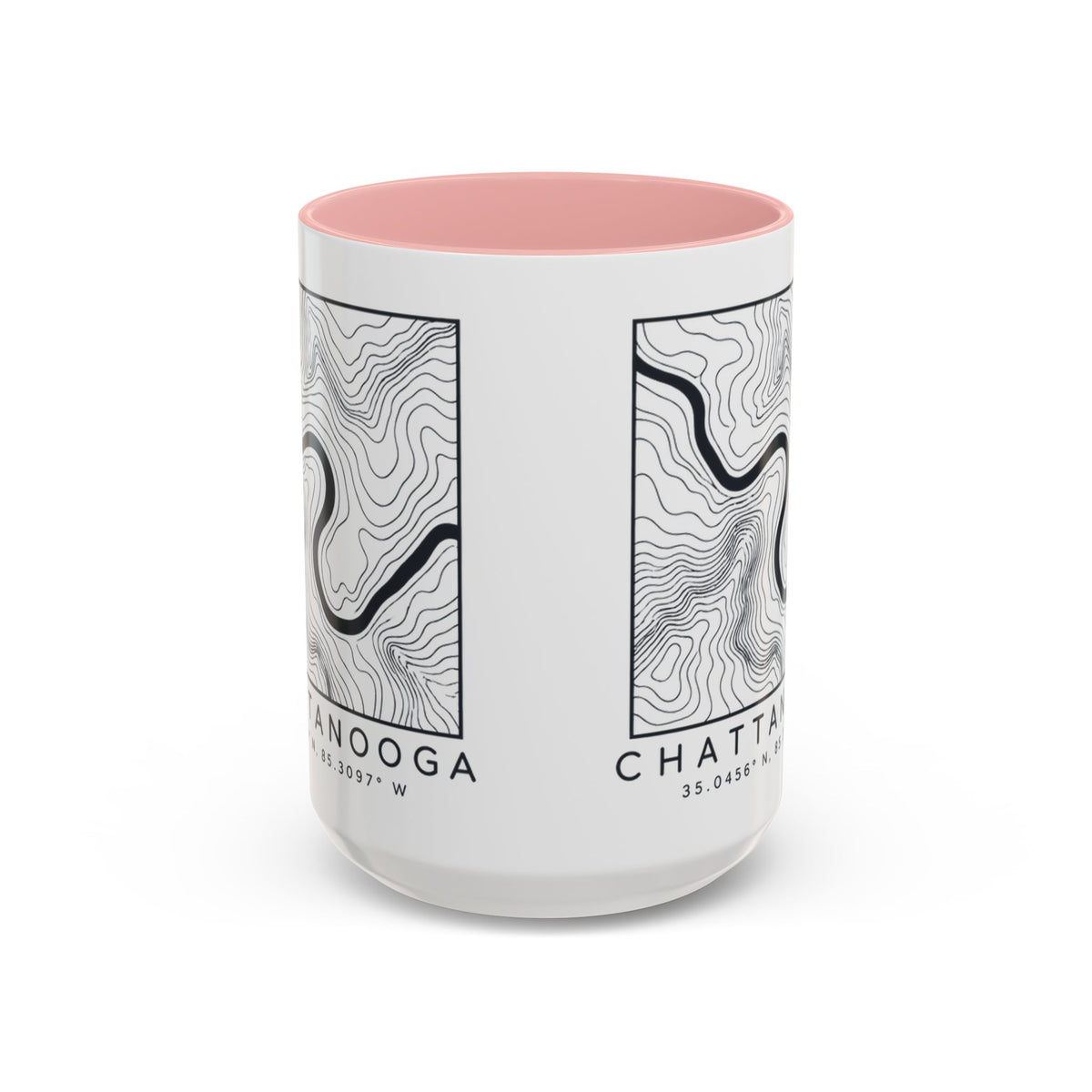 Chattanooga Topo Map Accent Mug