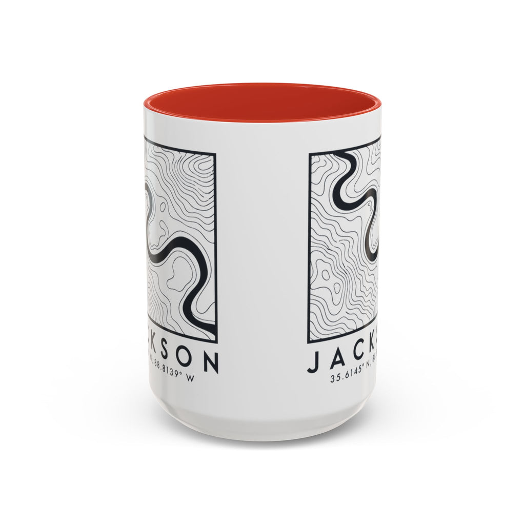 Jackson Topo Map Accent Mug