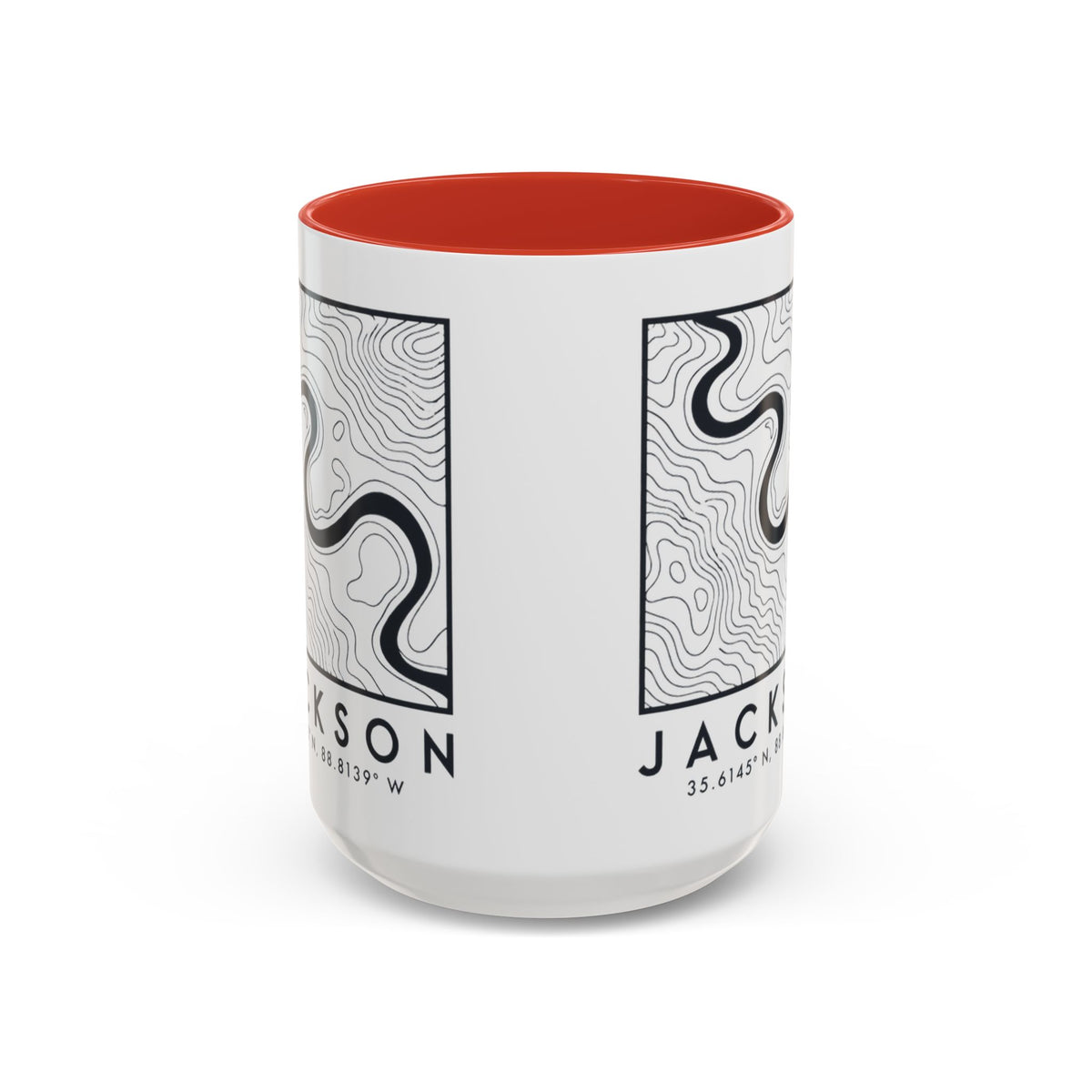 Jackson Topo Map Accent Mug