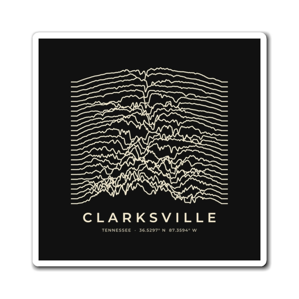 Clarksville Ridgeline Magnet (Black)