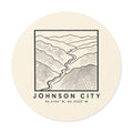 Johnson City Topo Map Sticker