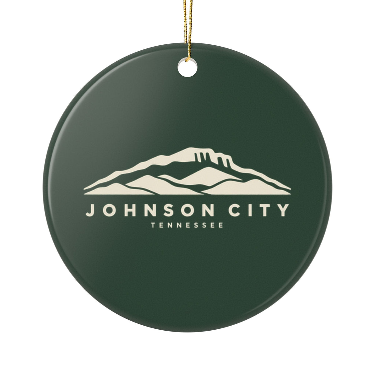 Johnson City Buffalo Mountain Ornament (Forest Green)