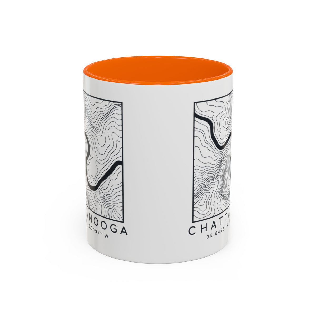 Chattanooga Topo Map Accent Mug