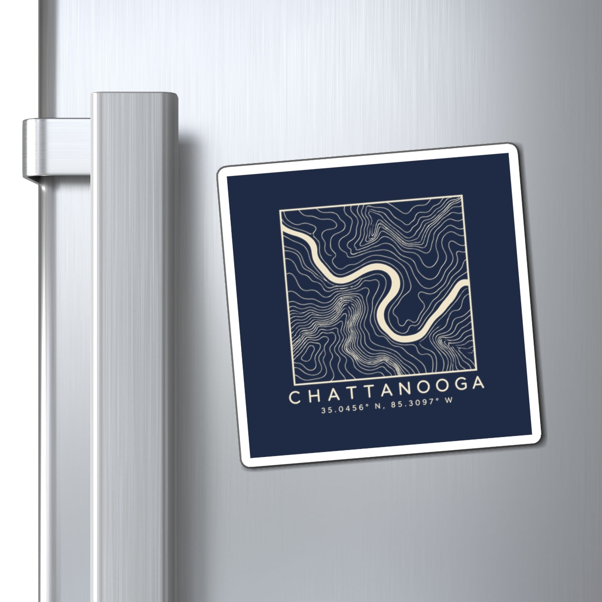 Chattanooga Topo Map Magnet (Navy)