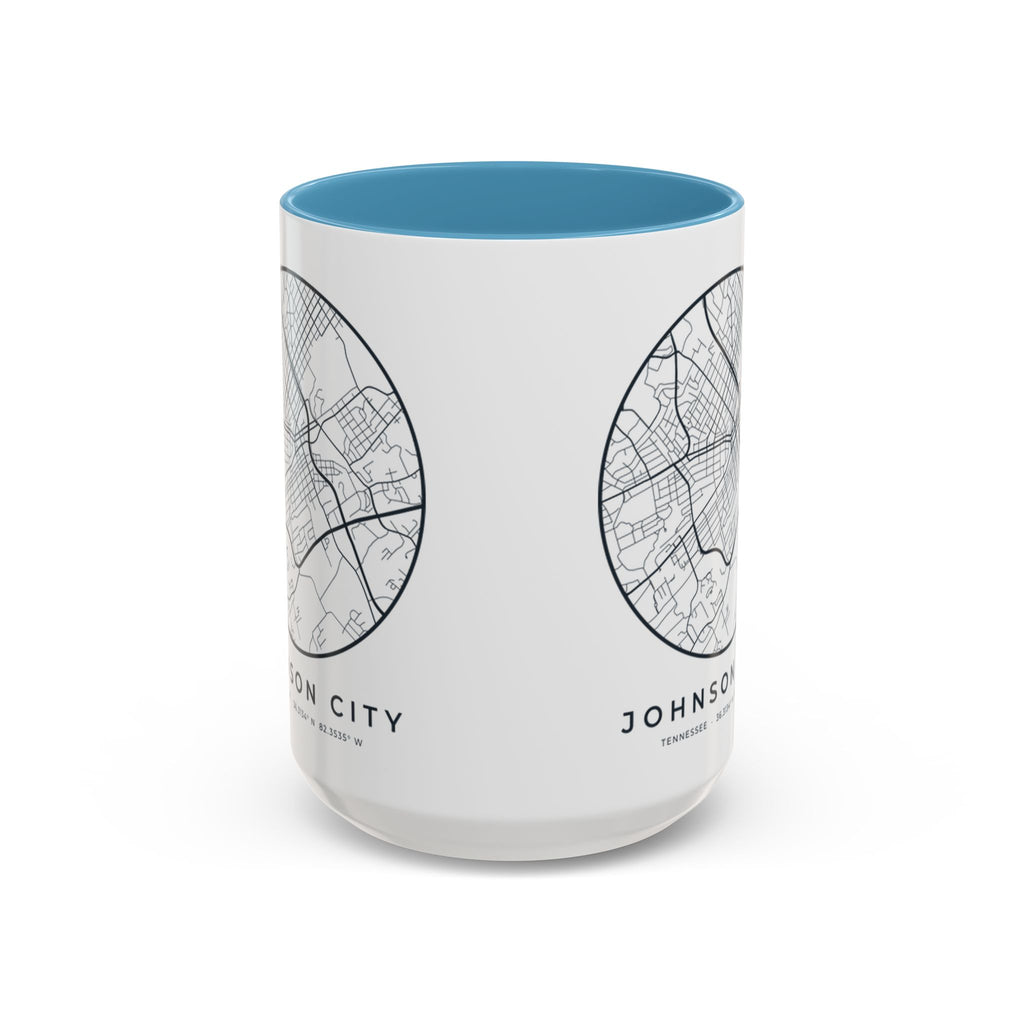 Johnson City Street Map Accent Mug