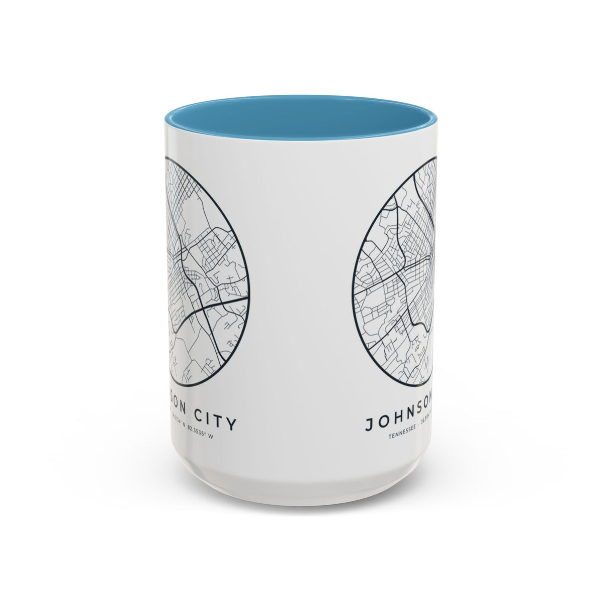 Johnson City Street Map Accent Mug