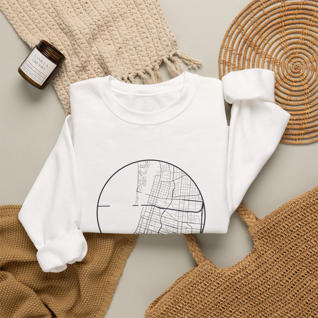 Memphis Street Map Crewneck Sweatshirt