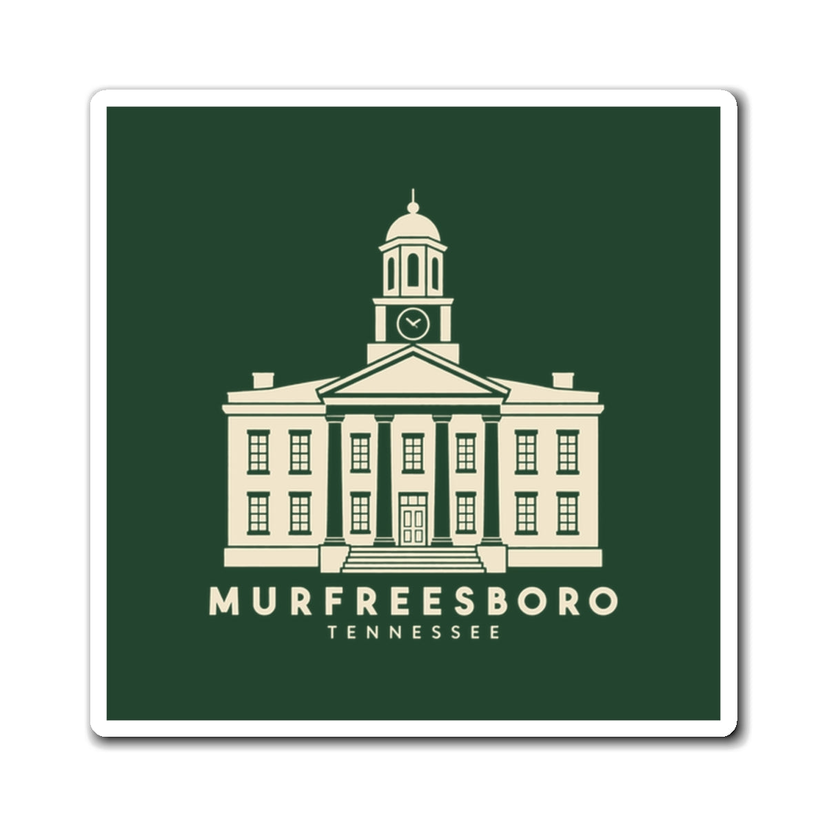 Murfreesboro Rutherford County Courthouse Magnet (Forest Green)