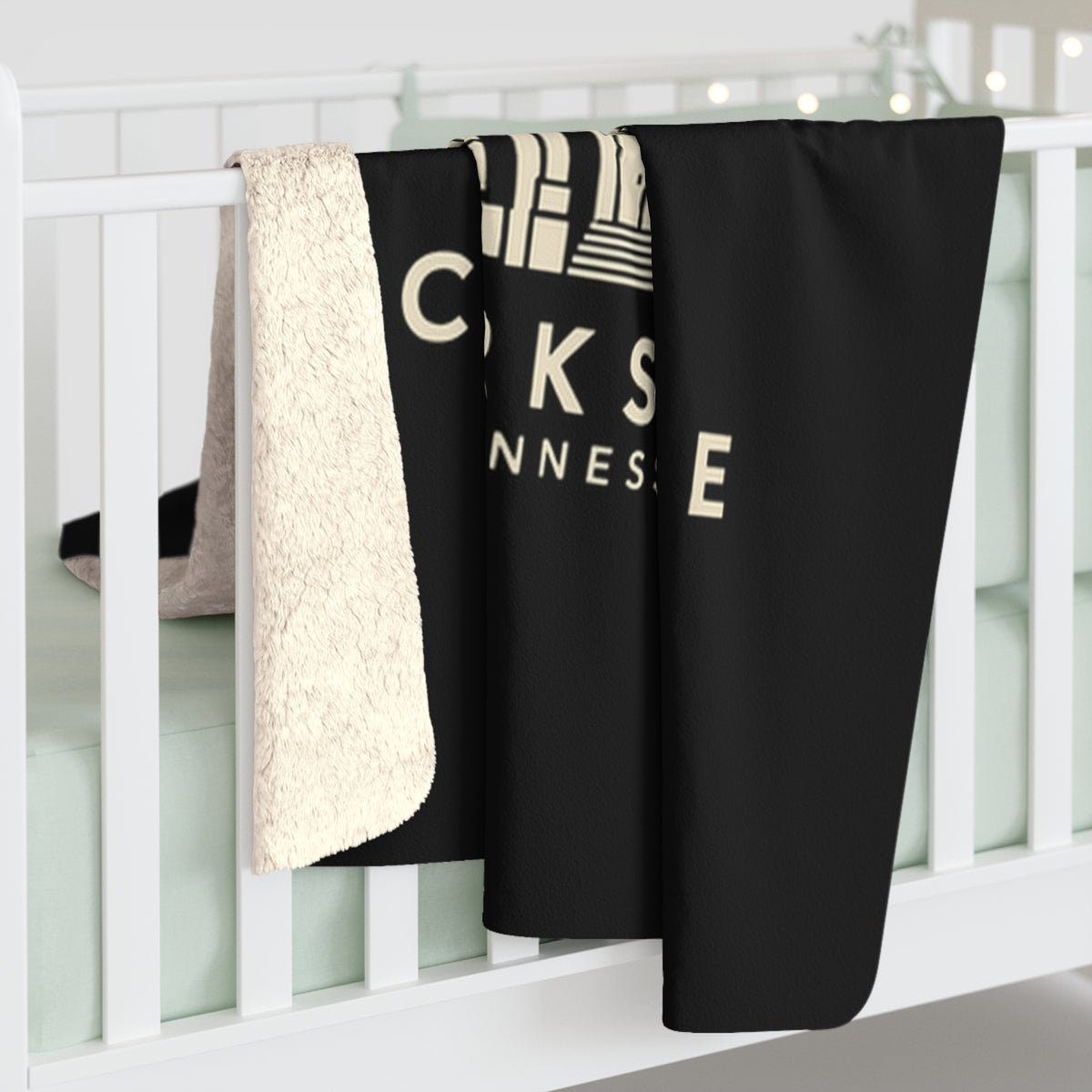 Clarksville Customs House Sherpa Blanket (Black)