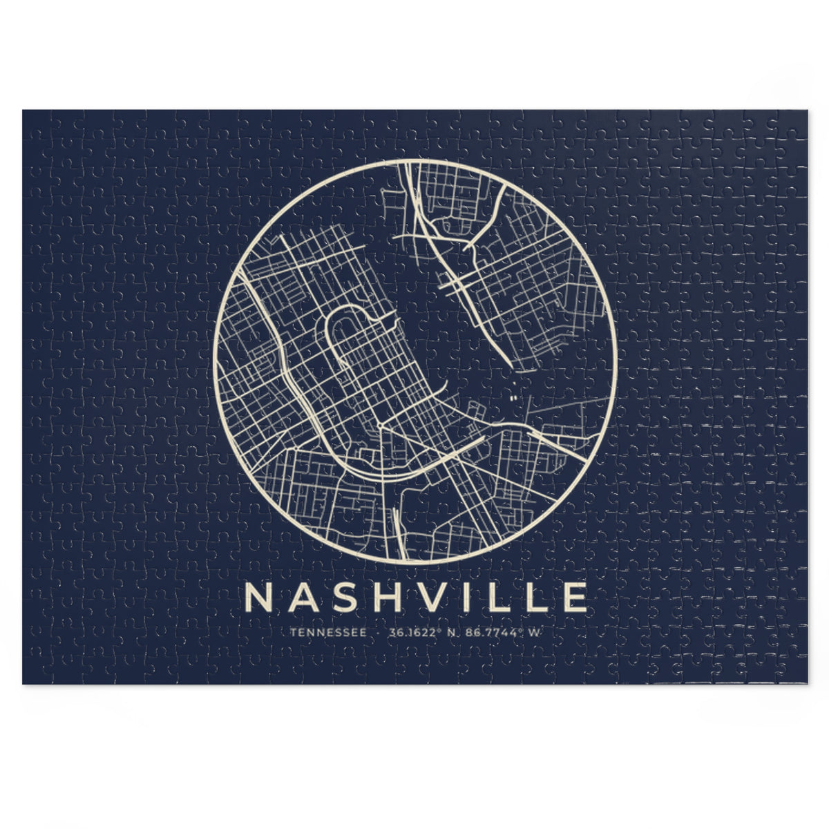 Nashville Street Map Puzzle (Navy)