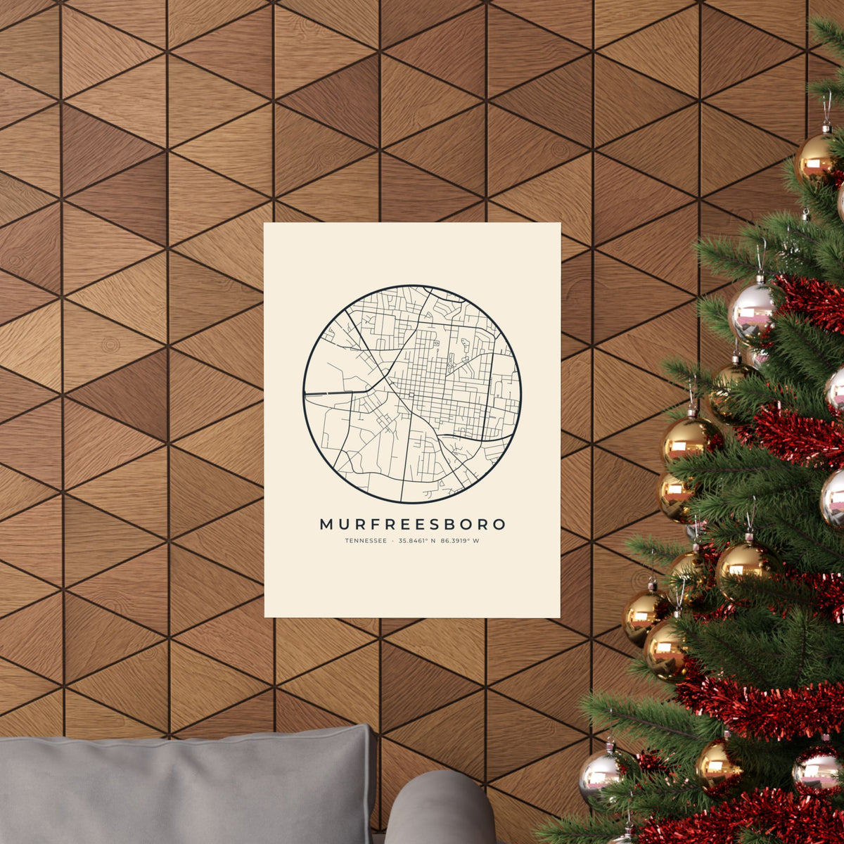 Murfreesboro Street Map Poster