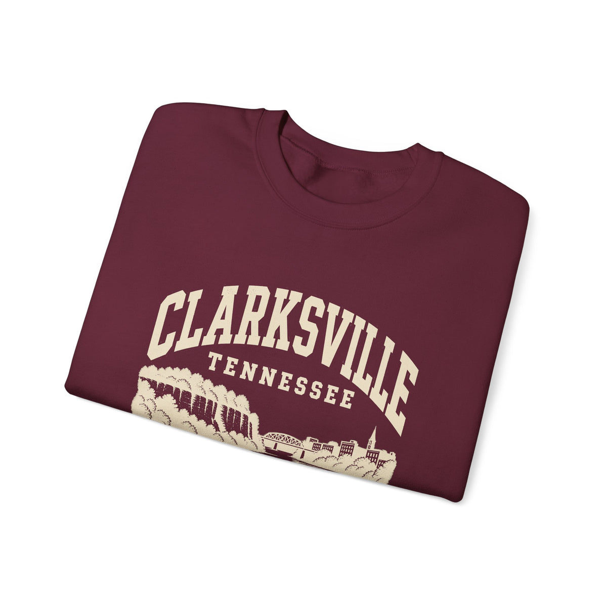 Clarksville Vintage Varsity Crewneck Sweatshirt
