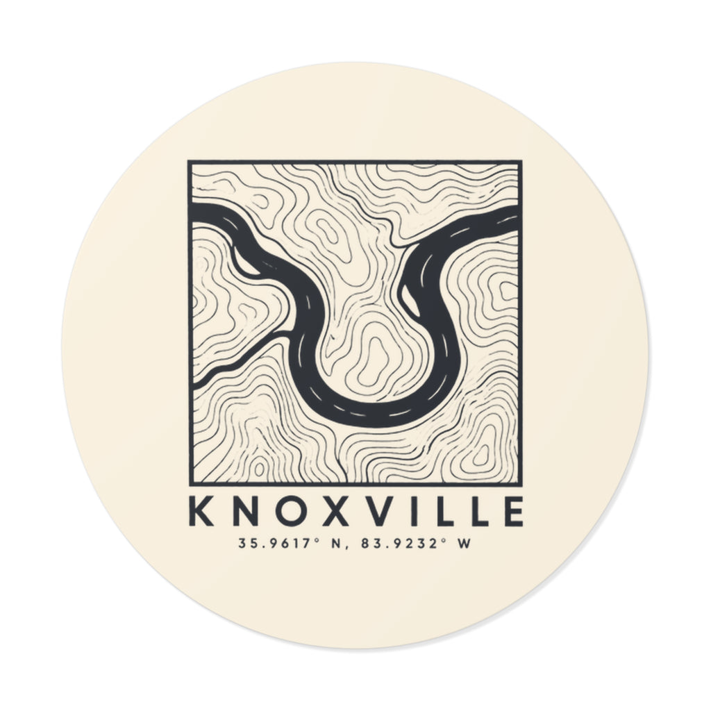 Knoxville Topo Map Sticker