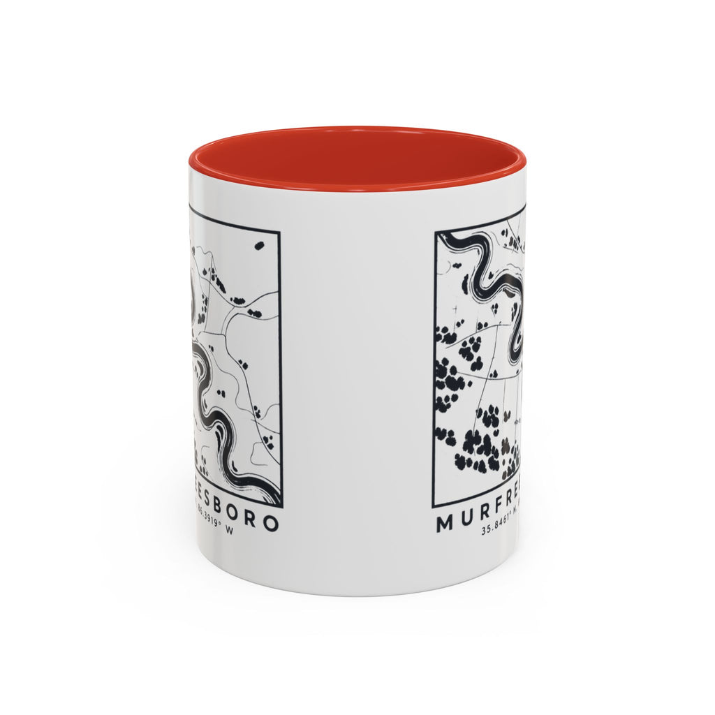 Murfreesboro Topo Map Accent Mug