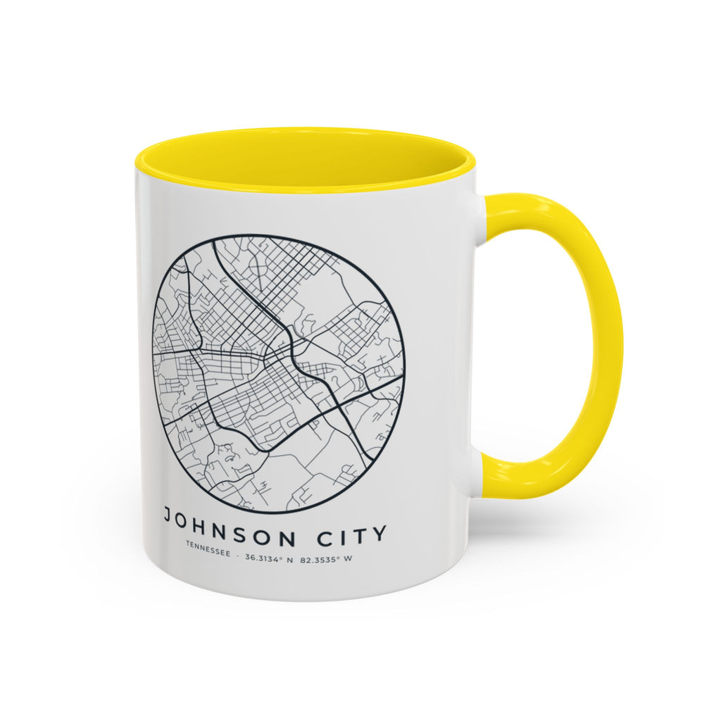 Johnson City Street Map Accent Mug
