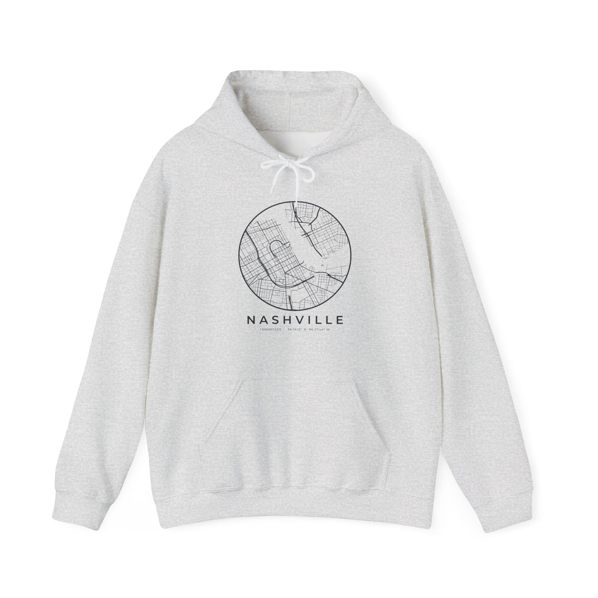 Nashville Street Map Hoodie