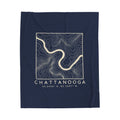 Chattanooga Topo Map Blanket (Navy)